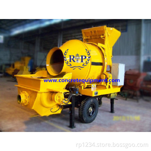 Concrete mixer drum with pumping